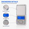 200g x 0.01g Digital Pocket Scale ABS Stainless Steel Jewelry Scale  Home Kitchen