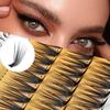 8-15mm Individual Cluster Eyelashes Segmented L Curl False Eyelashes Grafting   Eyelash Extension