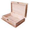 Wooden Hinged Lockable Box Jewellery Storage for Case Crfats Sundries Organizer