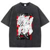 Cotton Washed Dandadan Okarun Tshirt Men Japanese Anime T Shirt Cartoon High Quality Tshirt Aesthetic Fashion Tee Male