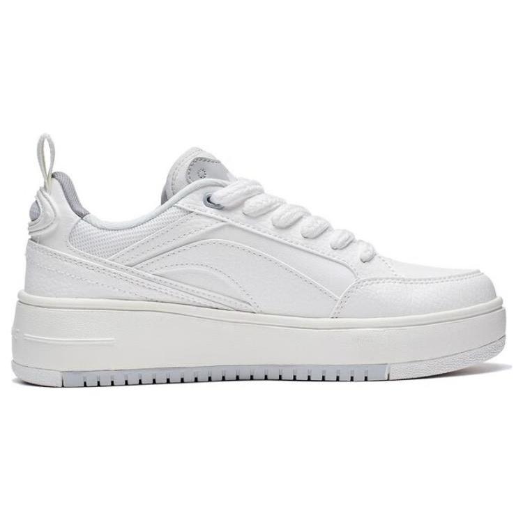 (WMNS) Li-Ning Lifestyle Skate Shoes 'White Grey' Women's AGCT142-1