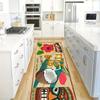 Vintage Aloha Tiki Bar Hibiscus Long Runner Rug Floor Carpet Doormat Home Decor Mat for Bathroom Tub Side Washroom Restroom