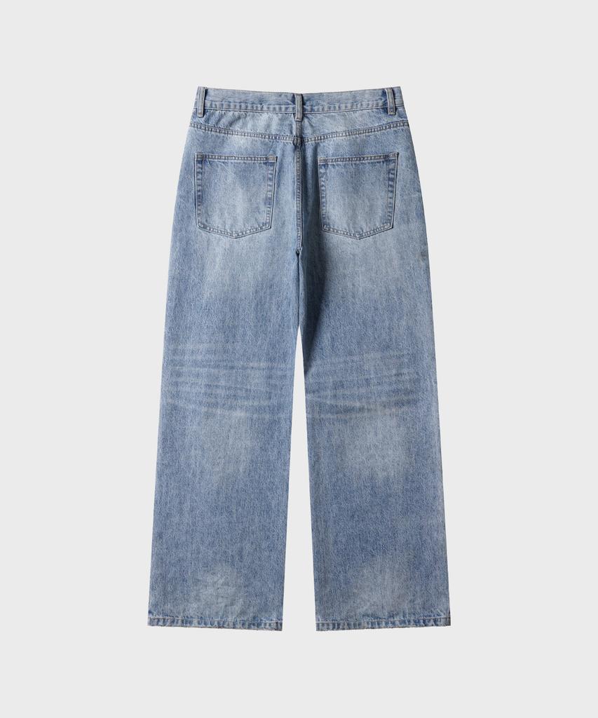 LEIRE Distressed Flare Denim Pants [Light Blue]