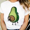 T-Shirt Lady Cartoon Avocado Cute Trend Female Tee Shirt Fashion Print Tshirt Clothes Tops 90S Kawaii Graphic Womens T Shirt