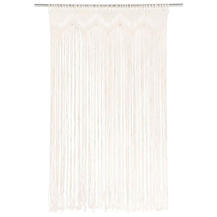 VidaXL Rideau en macramé 140x240 cm Coton