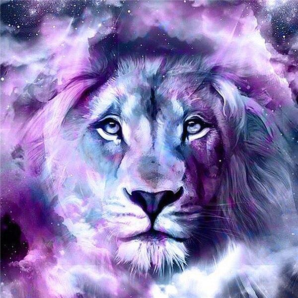 50x50cm 5d Diamond Painting Lion Diamond Embroidery Animal Pictures Of Rhinestones Mosaic Cross Stitch Craft Kit