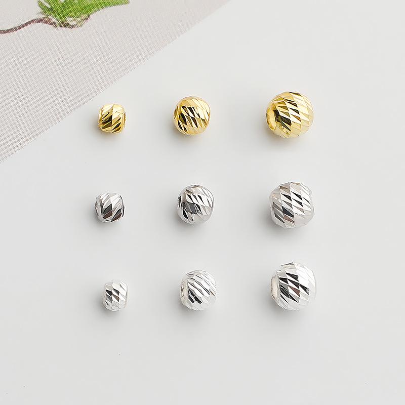 Разделительные бусины из саржи из стерлингового серебра S925 для браслетов и ожерелий своими руками