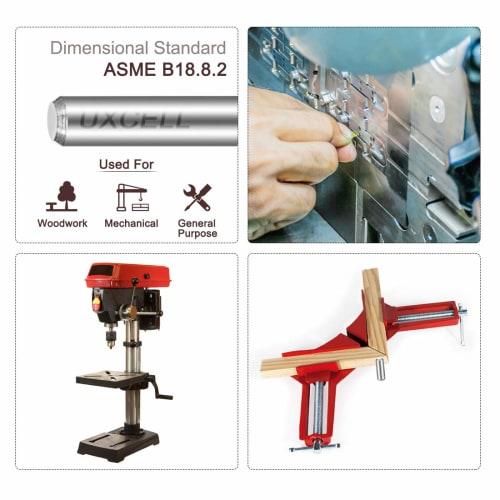 uxcell Dowel Pins, 304 Stainless Steel Pegs, Support Shelf, Silver Tone, 3mm x 50mm, 10 Pieces