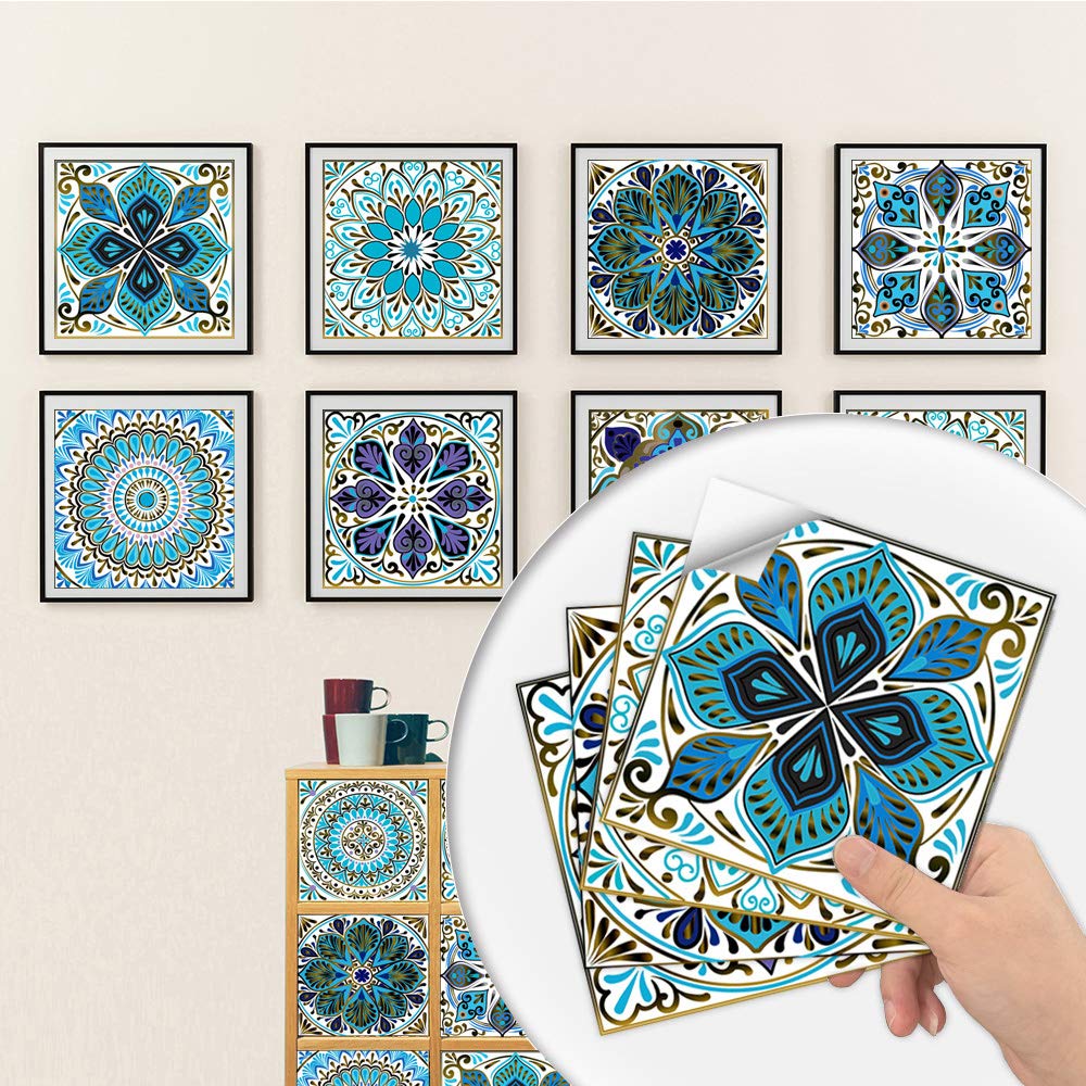 Hitasi Tile Wallpaper Set of Stylish Tile Wall Mosaic Plate Made of Heat Stain Self Safe for Atmos DIY Wallpaper Decoration 20 Stickers, Stickers,