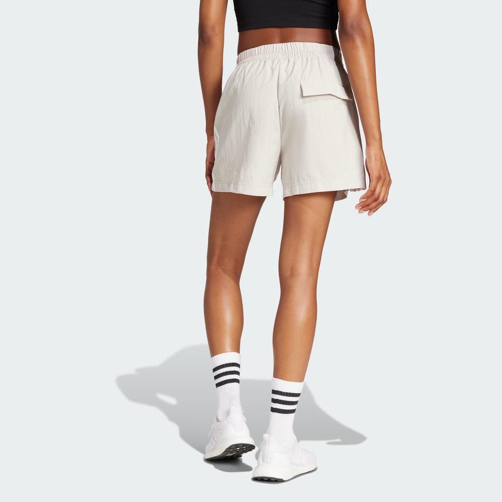 adidas Essentials 3-Stripes Lifestyle Тканые Свободные Удобные Спортивные Шорты Женские Шорты Бежевый Белый JC8165