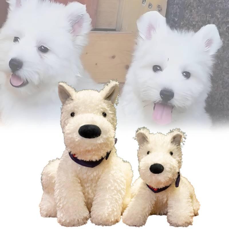 Cute West Highland White Terrier Plush Doll Fluffy Stuffed Animal Ideal For Birthdays And Special Occasions