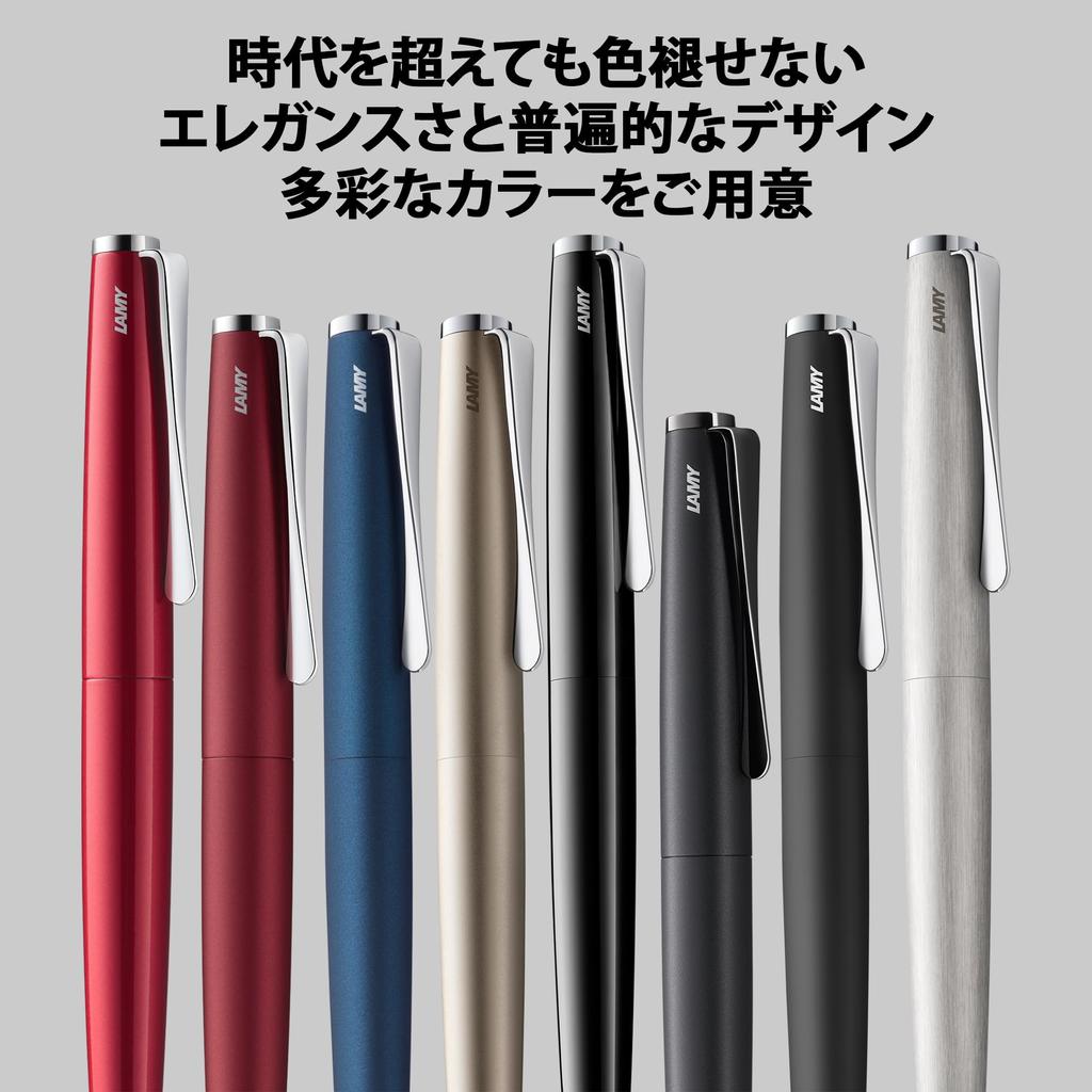 Lamy Шариковая ручка Studio Imperial Blue Элегантная шариковая ручка в корпусе из нержавеющей стали Клип-пропеллер Стержень большой емкости Ширина линии M Черный LAMY