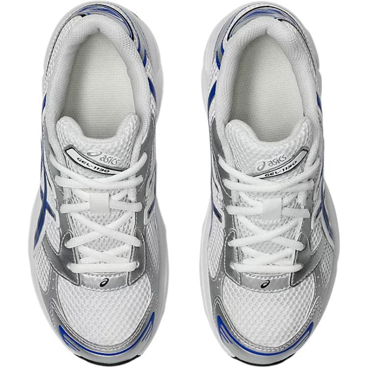 Asics Гель 1130 Амортизирующие Устойчивые к истиранию Низкие Детские Беговые Кроссовки Бело-Синие Подростки 1204A169-102