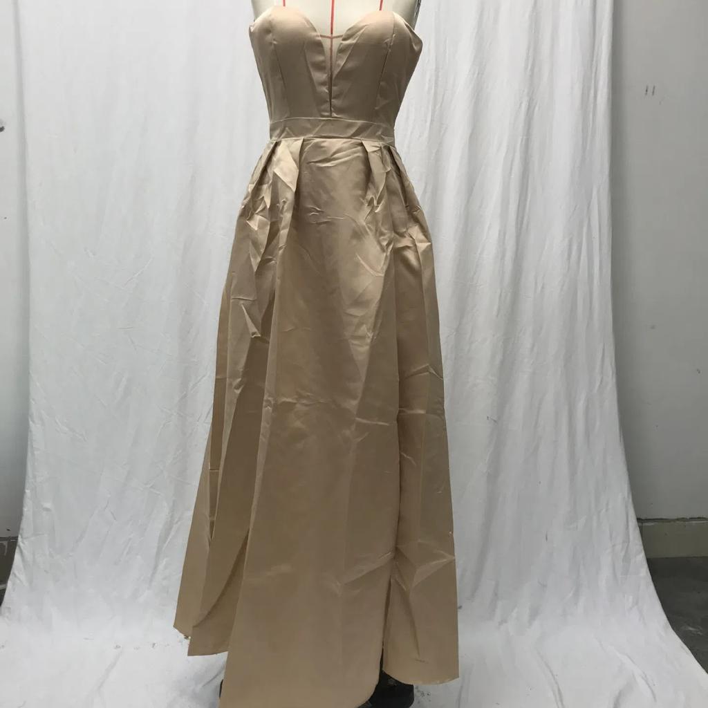 Женское сексуальное платье без рукавов с глубоким V-образным вырезом и разрезом, однотонное, с большим подолом, идеально подходит для свадебных платьев подружек невесты, длинных платьев с высоким разрезом для особых случаев