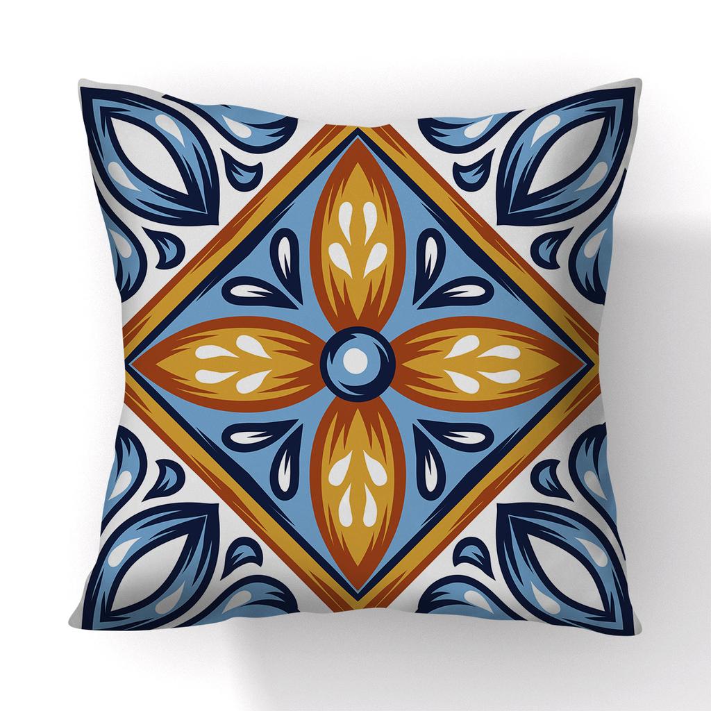 Nordic Ethnic Style Mandala Digital Printed Square Pillow Cover Linen Sofa Pillow Cushion Cover Home Furnishings