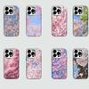 Розовый Сакура Белый Ударопрочный Чехол Для Телефона Для iPhone 16,15,14,13,12,11,Pro,XS,Max,Plus,Mini,SE