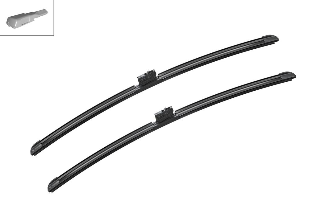 BOSCH A843S Flat Wiper Blades for Imported Aero Twin Models 550mmX2 Cars, Only,