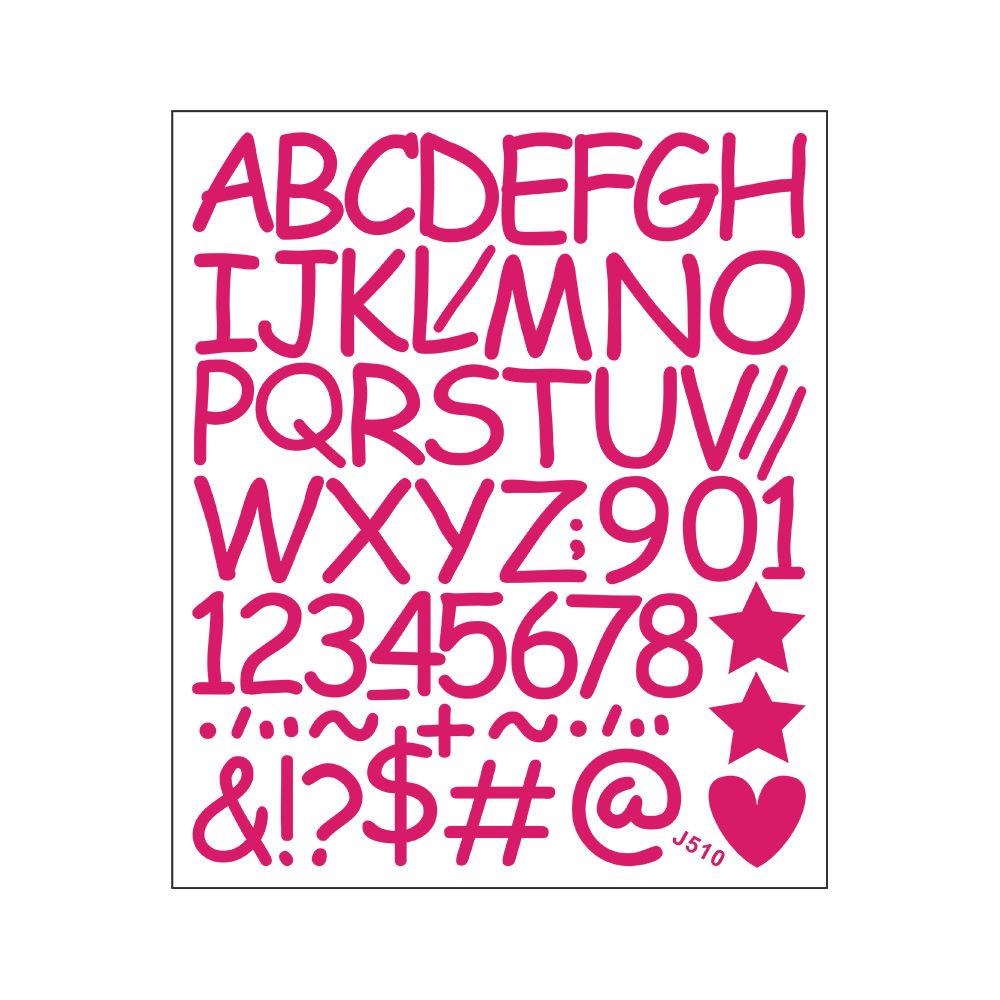 Сделай сам Украшение и Декор Детской Спальни Наклейки на Стену с Комбинацией Английских Букв, Цифр, Символов и Сердец