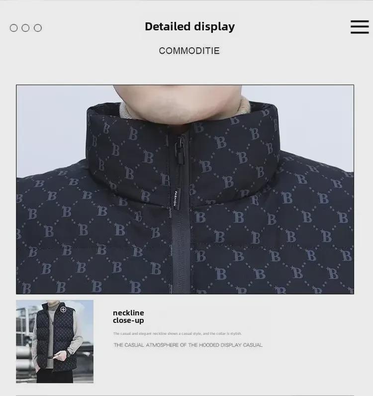 Мужской модный хлопковый жилет с воротником-стойкой - повседневная мода осень/зима