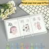 Компактный фотоальбом для хранения карт: Подходит для карт 3-7 дюймов, Альбом для визиток с 4 ячейками