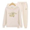 Spring Set Men Autumn Tracksuits Im Her King Print Sweatshirt Long Sleeve Hooded Pullover Sweatshirt Top Jacket Coat