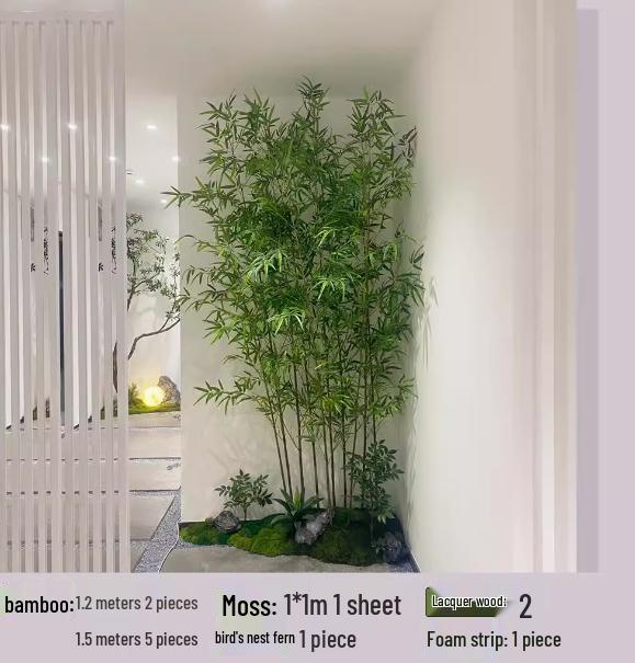 High Simulation Bamboo Partition Fence: Outdoor Zen-Style Artificial Plant Decoration