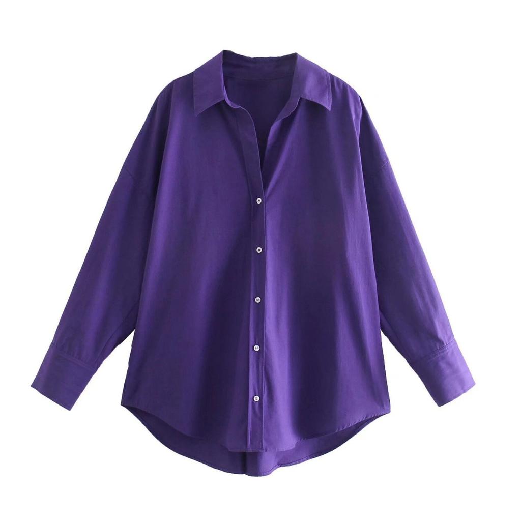 Fashion Women's Casual Long-sleeved Shirt Loose Top