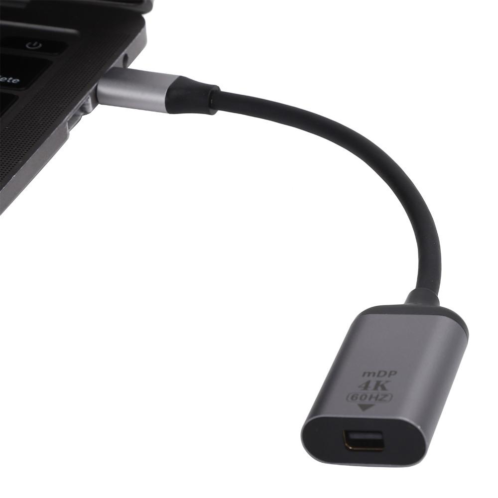 Plug and Play USB-C to Displayport Adapter 4K 60Hz USBC to Mini DP Adapter Laptops