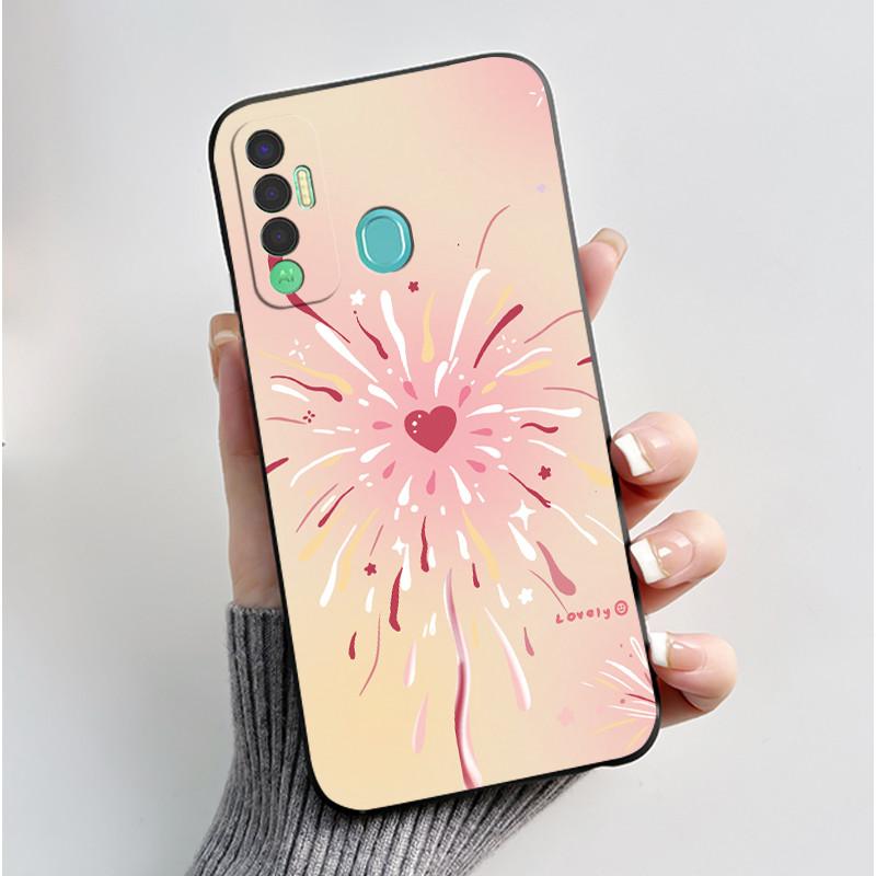 Милый Чехол Для Tecno Spark 7P Чехол Печатный Корпус Защитная Крышка Мягкий Силикон Мультяшный Корпус Телефона Fundas