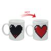 Minimalist Style Color-changing Heart Ceramic Cup Valentine's Day Gift Mug  Wedding Anniversary