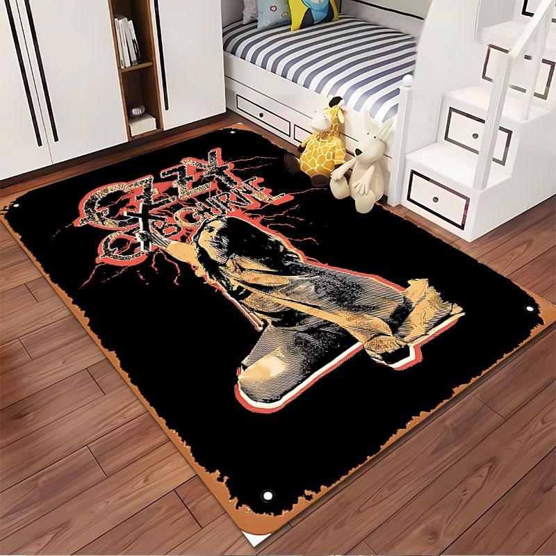 Ozzy Osbourne Rock Style Carpet suitable as a non-slip mat for the living room or bedroom sofa