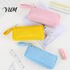 Soft EVA Stationery Holder for Kids Pencil Case with Zipper And Handle, Durable Oxford Solid Color Modern Pen Students Organizer, Portable Lightweight