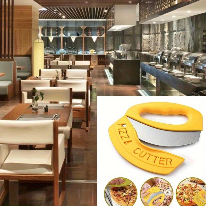 1 шт. Легкий ручной полукруглый нож для пиццы - Прочная нержавеющая сталь с защитным чехлом - Универсальный рокерный дизайн для пиццы и выпечки
