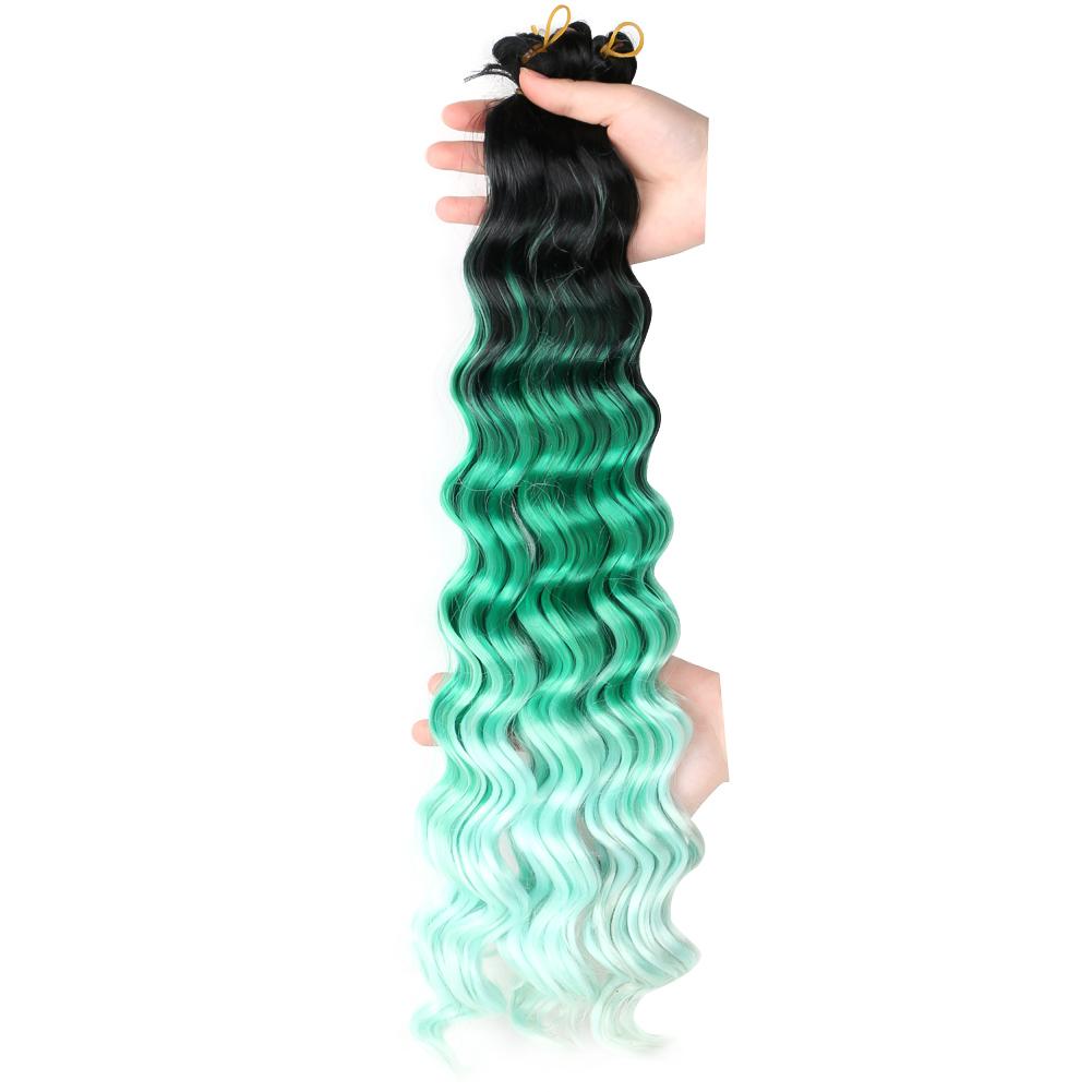 Chemical Fiber High-temperature Silk Wig Hair Handle Wave Crochet Hair Curved Hair Handle Crochet Hair Braided Dirty Braid Wig