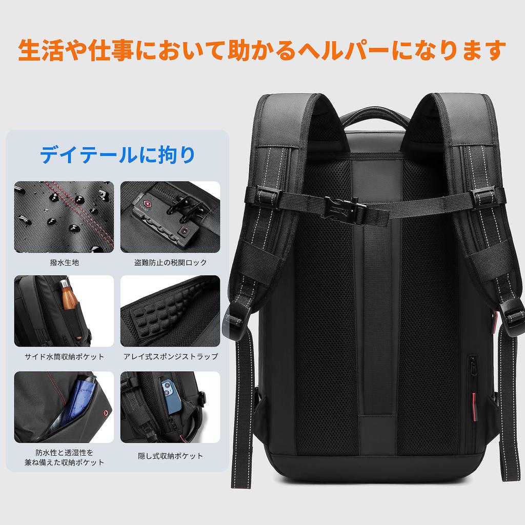 Business Vacuum PC Large For Commuting To Work or Business Suitable As a Gift [EYAMU] Backpack, Rucksack, Men's Backpack, 50L, Compression, Storage,