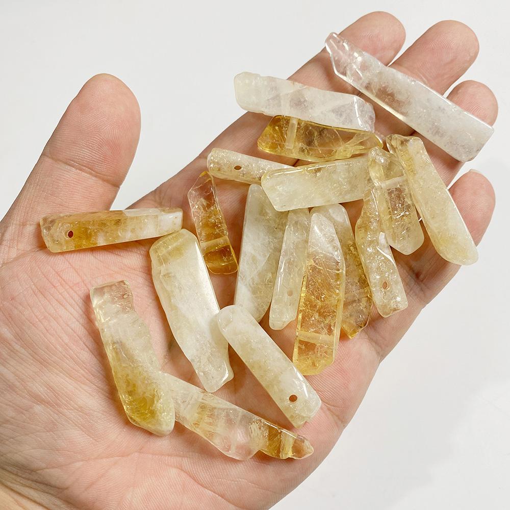 5 шт./лот Натуральные драгоценные камни Бусины Настоящие Top Drilled Цитрины Аметисты Лабрадорит Кварц Палочки Бусины Для Изготовления Украшений Ожерелье