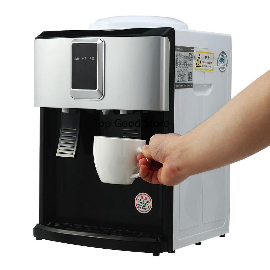 Настольный питьевой фонтанчик Охладитель и нагреватель теплой воды Дом Офис Общежитие Помощник для кофейного и чайного бара 3 в 1 Электрический диспенсер для воды