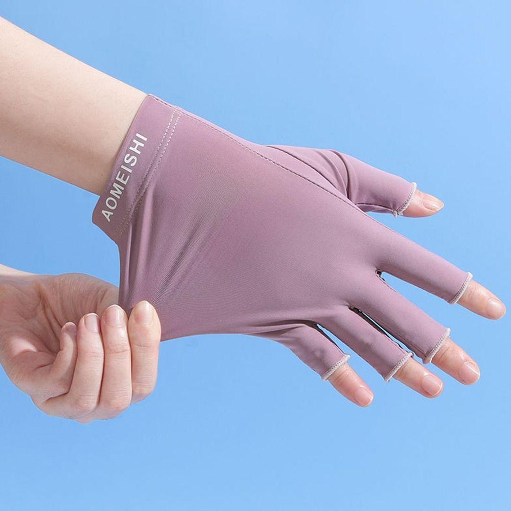 New Breathable Outdoor Riding Sunscreen Gloves Women Half-finger Gloves Touch Screen Gloves