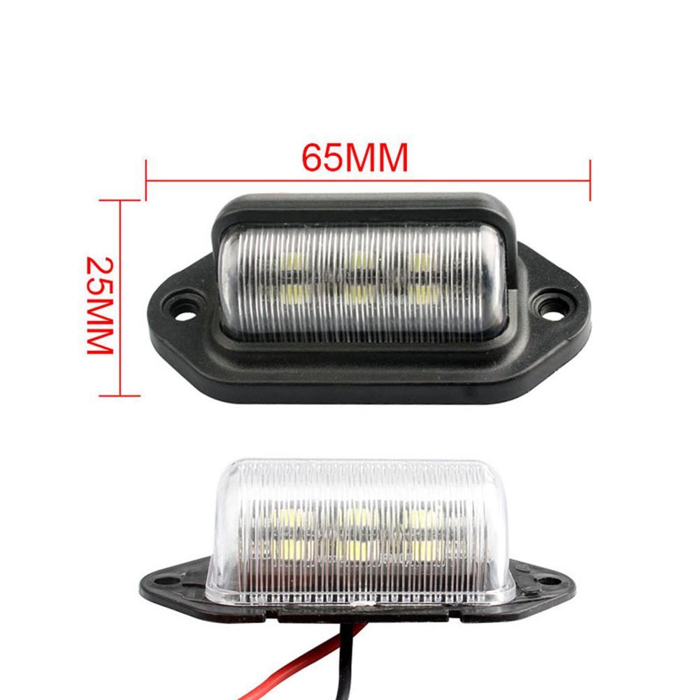6 Led Car License Number Plate Light For Suv Automobile Truck Bus And Trailer Tail Lamp Side Step Bulbs Car License Plate Light