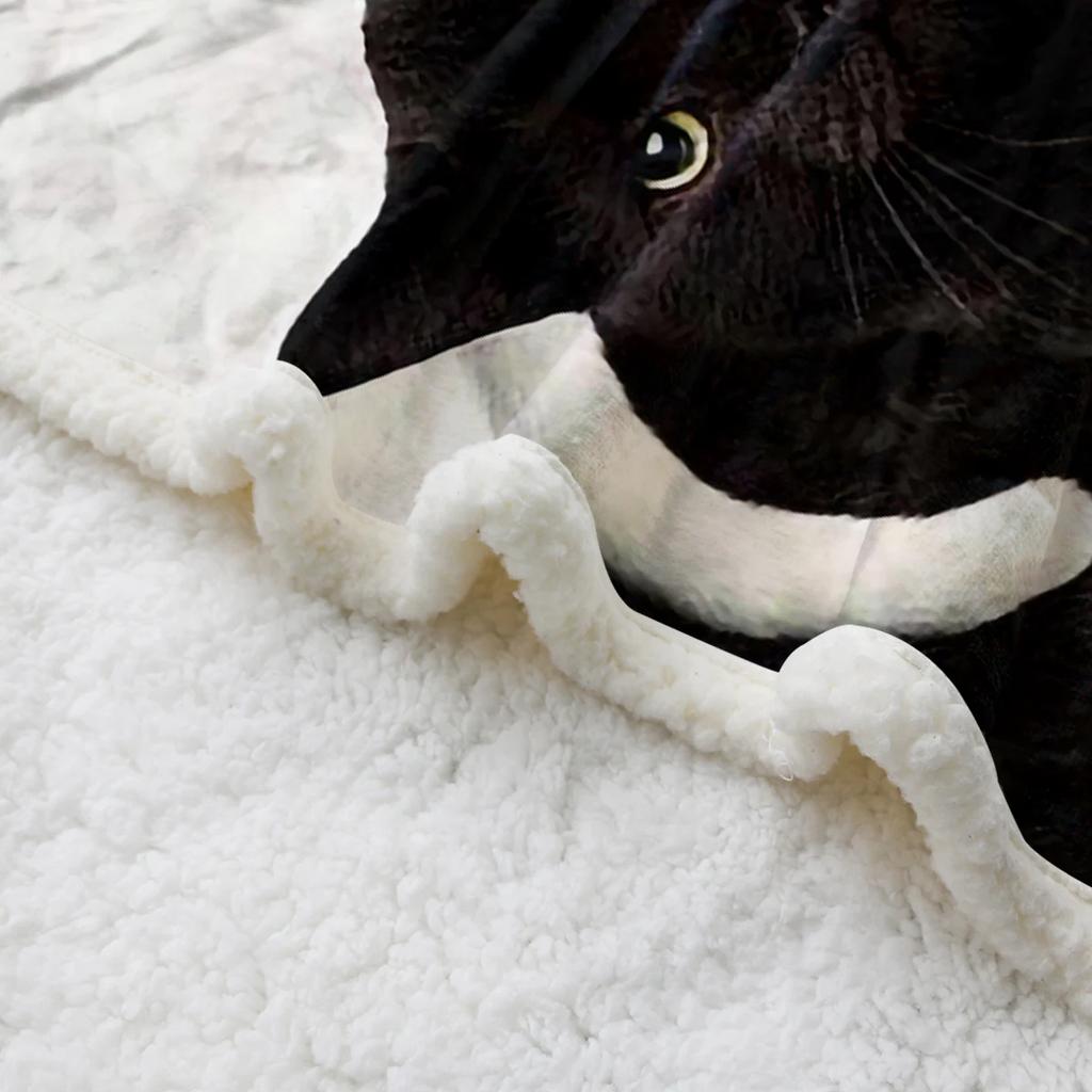 Черно-белое плюшевое одеяло Tai Chi Cat, супермягкое одеяло из шерпы для дивана-кровати 75x100 см 130x150 см 150x200 см