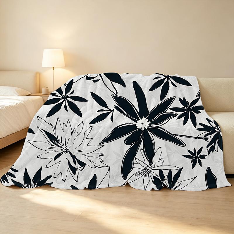 Lightweight Flannel Blanket Soft Cozy Warm Home Throw for Halloween, Christmas, Daily Relax & Minimalist Room Decor