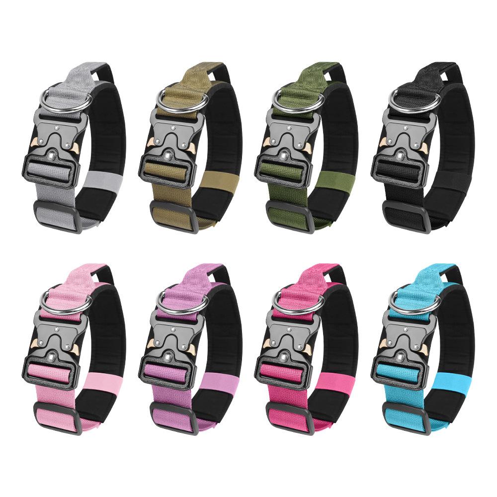 Tactical Dog Collar for Medium to Large Dogs 8 Colors Pet Collar Durable Comfortable Harness for Training And Control