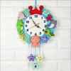 Handmade DIY Wall Clock Animal Fruit Clock Non-woven Cute Marine Clock For Kindergarten Home Decorations Child Bedroom Decor