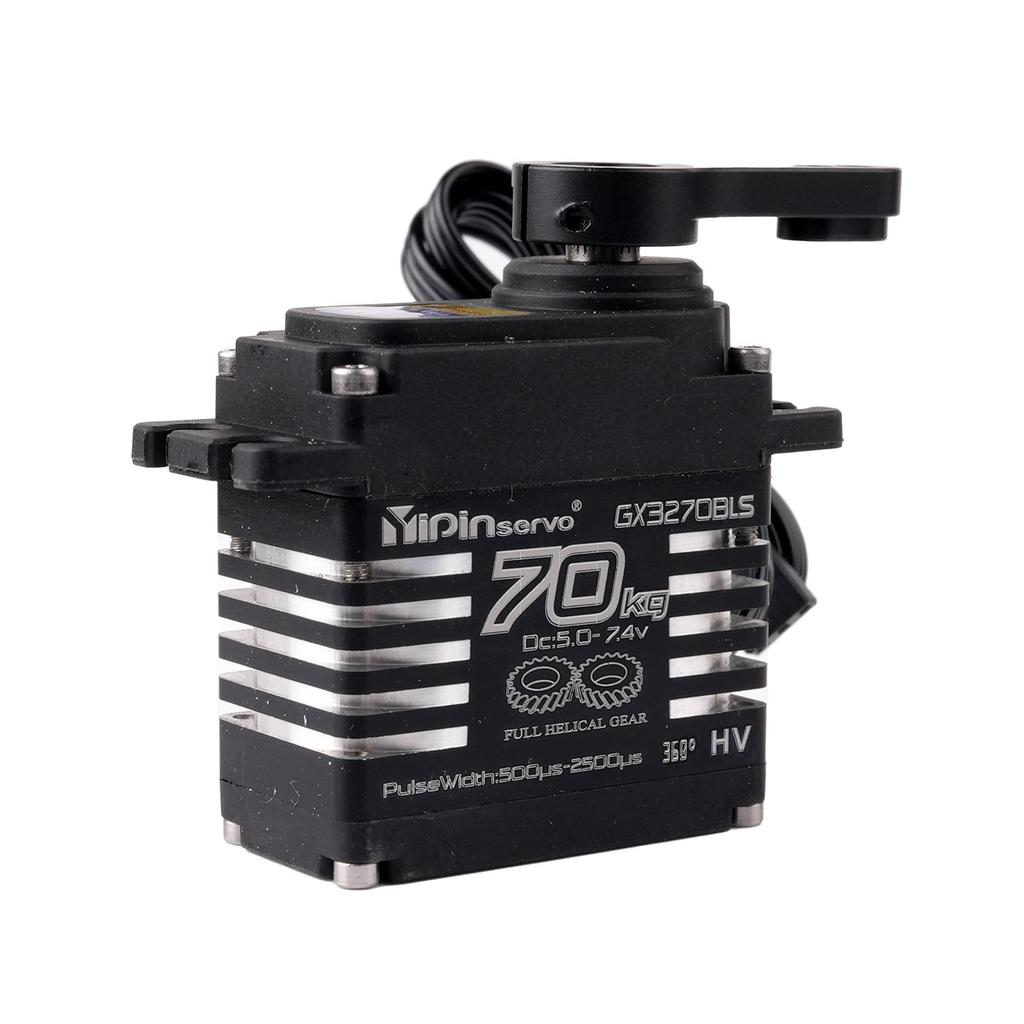 Rcmall GX3270BLS Digital Servo, 70KG High Torque, 360°/270°/180°, Metal Gear, IP68 Waterproof, for RC Crawlers (360 Degree)