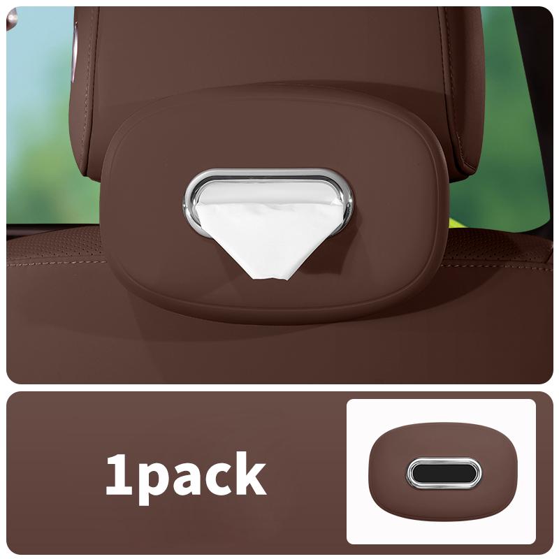 Car mounted silicone tissue box hanging drawer box, car interior nter console mirror armrest box, seat tissue storage box