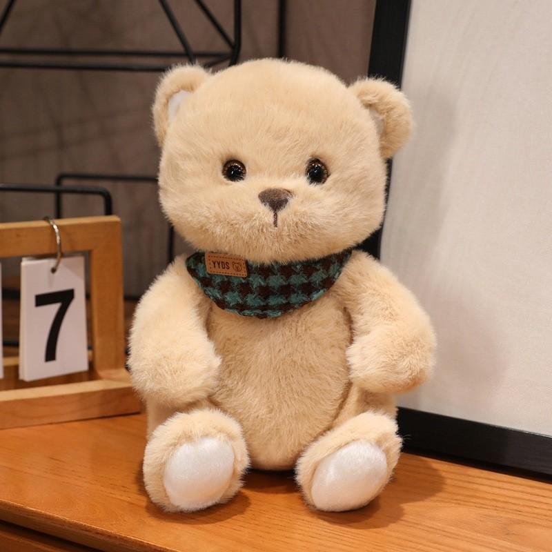 Очаровательный плюшевый арктический медведь с красочным шарфом, идеально подходящий для детей, мягкий игрушечный компаньон