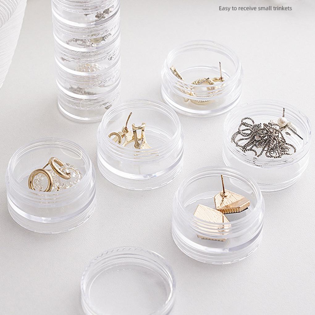 Многослойные контейнеры для ожерелий, гвоздиков, браслетов, коробки для хранения ювелирных изделий, пластиковые банки, прозрачные органайзеры, стеллажи для выставок