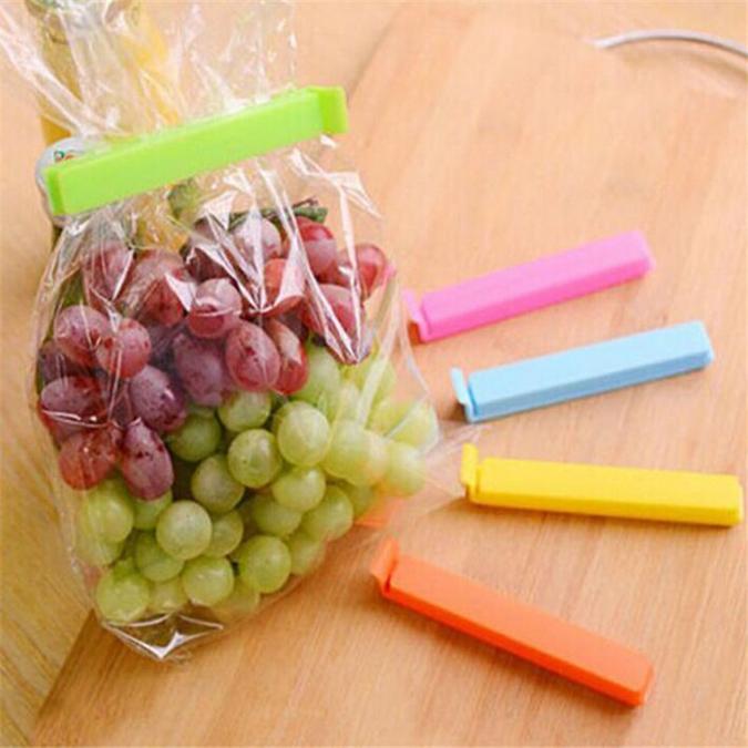 6 Pcs Food Sealing Clamp Sealing Clip Fresh Bags Sealed Bags Clip Plastic Bag Sealer Creative Food Closure