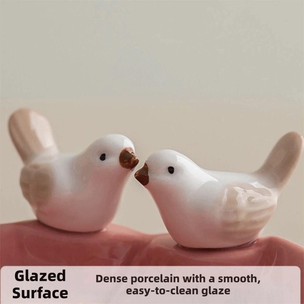 Floral Ceramic Dessert Plate Cute Tea Snack Fruit Tray Bird Shaped Pastry Plate  for Kitchen