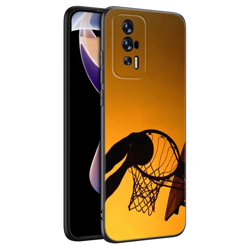 Basketball Basket Black Silicone Phone Case For Xiaomi Redmi 7A 8A 9A 10A 11A 9C 10C 12C 13C 11 Prime A1 A2 + 12 4G Note 9T 12R